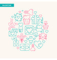 happy valentines day typography design postcard vector image