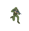isometric special forces soldier police swat team vector image vector image