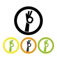 sign okay vector image vector image
