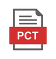 pct file document icon vector image vector image