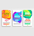 set liquid abstract sale banners vector image