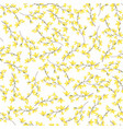 floral pattern with blossoming yellow flowers vector image vector image