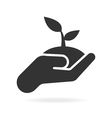 plant in hand icon vector image vector image