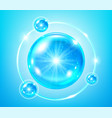 blue collagen solution vector image vector image