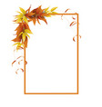 frame with leaves in autumn vector image