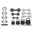gym and fitness sport equipment weight vector image