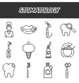 stomatology icons set vector image