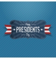blue striped banner with happy presidents day text vector image vector image