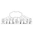 cartoon of big team businessmen during vector image