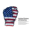fist flag usa united states of america vector image vector image