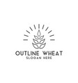 agriculture wheat logo design template isolated vector image