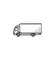 delivery truck hand drawn outline doodle icon vector image vector image