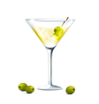 martini glass vector image