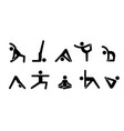 yoga pictogram icon people pose meditate vector image