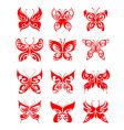 butterfly tattoo set vector image