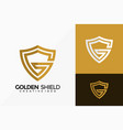 letter g golden shield logo design abstract vector image