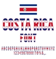 national flag font vector image