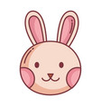 rabbit face hello autumn design icon vector image