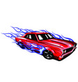 vintage car hot rod garage hotrods carold vector image vector image
