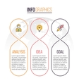 business infographics timeline with 3 parts vector image vector image