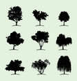 tree collection flat icon vector image