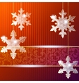 banner with snowflake ornaments vector image vector image