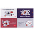 christmas market internet advertisement set vector image vector image