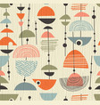 seamless abstract mid century modern pattern vector image