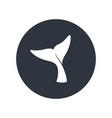 whale white vector image