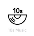 10s music vinyl icon editable line vector image vector image