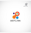 abstract colorful dot link logo sign symbol icon vector image
