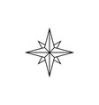 wind rose line icon navigation and compass vector image