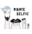 cute pirate animals vector image