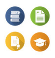 high education flat design long shadow glyph vector image