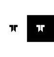 modern and strong letter t initials logo design vector image vector image