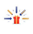 congratulations gift box perfect present prize vector image vector image