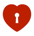 heart with a keyhole is symbol of finding vector image vector image