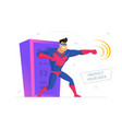 cyber security metaphor flat design style vector image