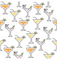 beverage summer theme seamless pattern vector image vector image