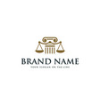 creative logo design concept law scales vector image