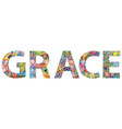 grace hand drawn modern design vector image vector image