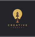 minimalist light bulb and rocket logo icon vector image vector image