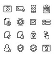 check mark signs black thin line icon set vector image