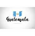 guatemala country flag concept with grunge design vector image