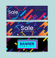 abstract motion banners colorful geometric shapes vector image