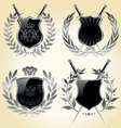 shields laurel wreaths vector image vector image