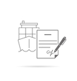 signing contract vector image