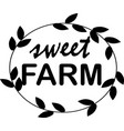 sweet farm on white background vector image vector image