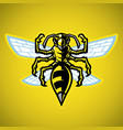 wasp hornet mascot vector image