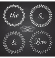 collection of floral frames cute hand drawn vector image
